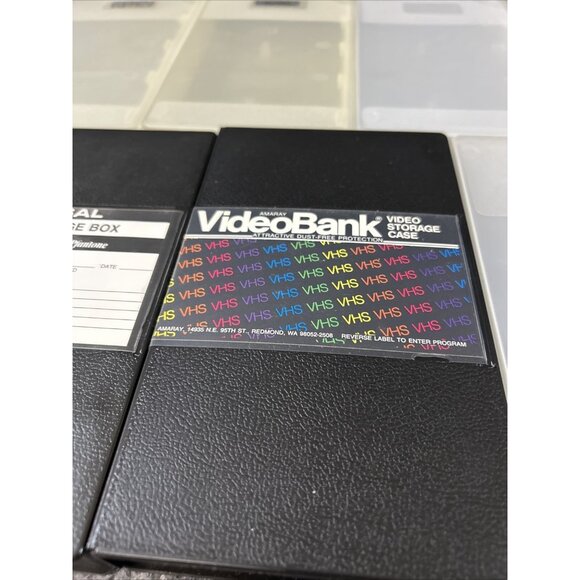 Lot Of (7) Vintage Empty VHS Plastic Clamshell Storage Cases #7 - Picture 2 of 8